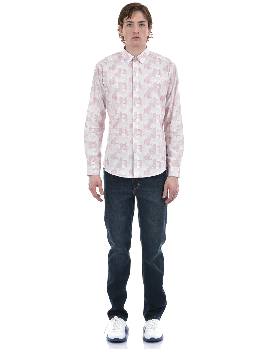 Numero Uno Men Graphic Print Pink Shirt